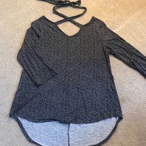 Cross Tie Around Neck Shirt
